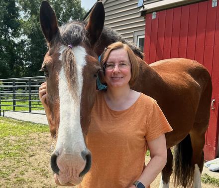 Lisa Ruthig with a horse