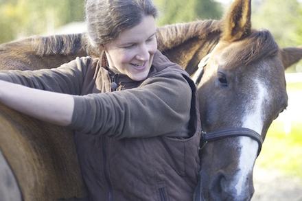 Megan Ayrault with a horse